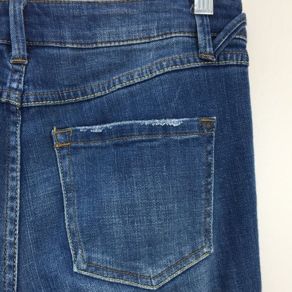 The Limited BoyFriend Light Wash Blue Denim Cropped Jeans Size 0 EXCELLENT - Picture 7 of 10